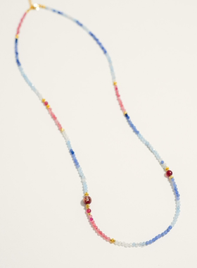 日出云海国风中式天然石串珠项链