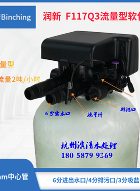 润新 F117Q3水处理控制阀 软化再生 流量型 2吨 软水机锅炉软化水