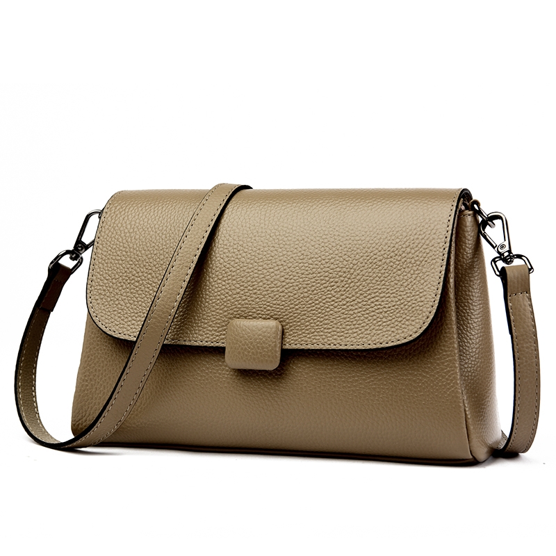 头层牛皮包包女式2025新款斜挎包真皮时尚百搭大容量女士单肩女包 - 图1