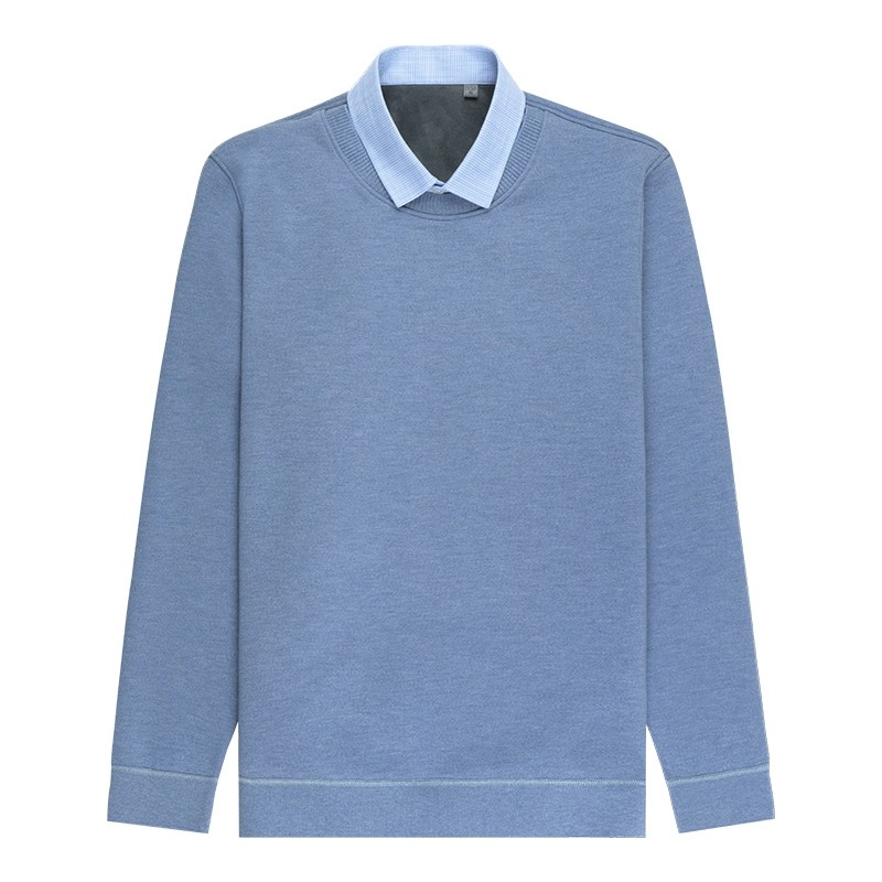 红豆假两件毛衣男24年冬季新款商务休闲保暖加绒加厚衬衫领套头衫,淘宝优惠券,粉丝福利购,淘宝优惠卷