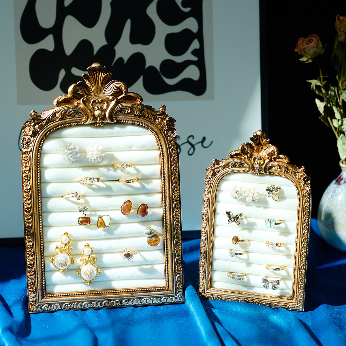 马年欧式复古首饰展示架相框戒指耳环项链饰品收纳架创意拍摄摆件,淘宝优惠券,粉丝福利购,淘宝优惠卷