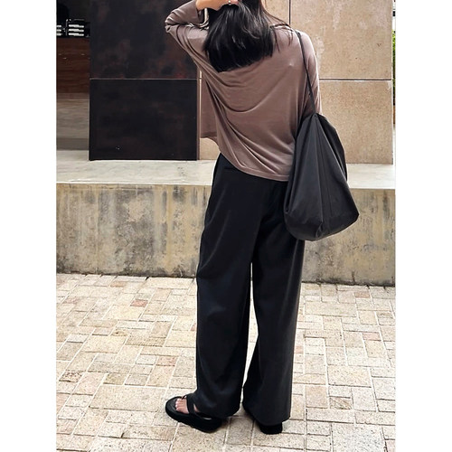 （2色) Plain Sight 基础必入 三醋酸羊绒套头衫 - 图1