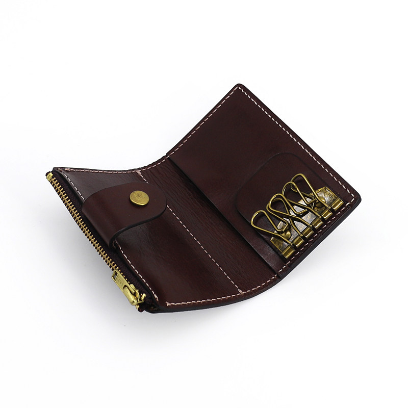 日韩原创植鞣革钥匙包男士拉链格零钱包便携头层牛皮锁匙包卡包女,淘宝优惠券,粉丝福利购,淘宝优惠卷