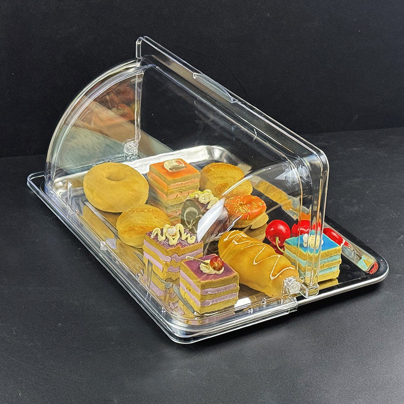 透明翻盖保鲜盖40X30塑料食品罩防尘盖子展示不锈钢托盘盖长方形,淘宝优惠券,粉丝福利购,淘宝优惠卷
