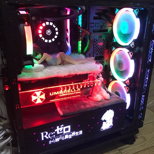 Микрокартовая кронштейна RGB Красочное светово излучающее поддержку шасси декоративное светооткрытие компьютерное стол шасси графическая карта