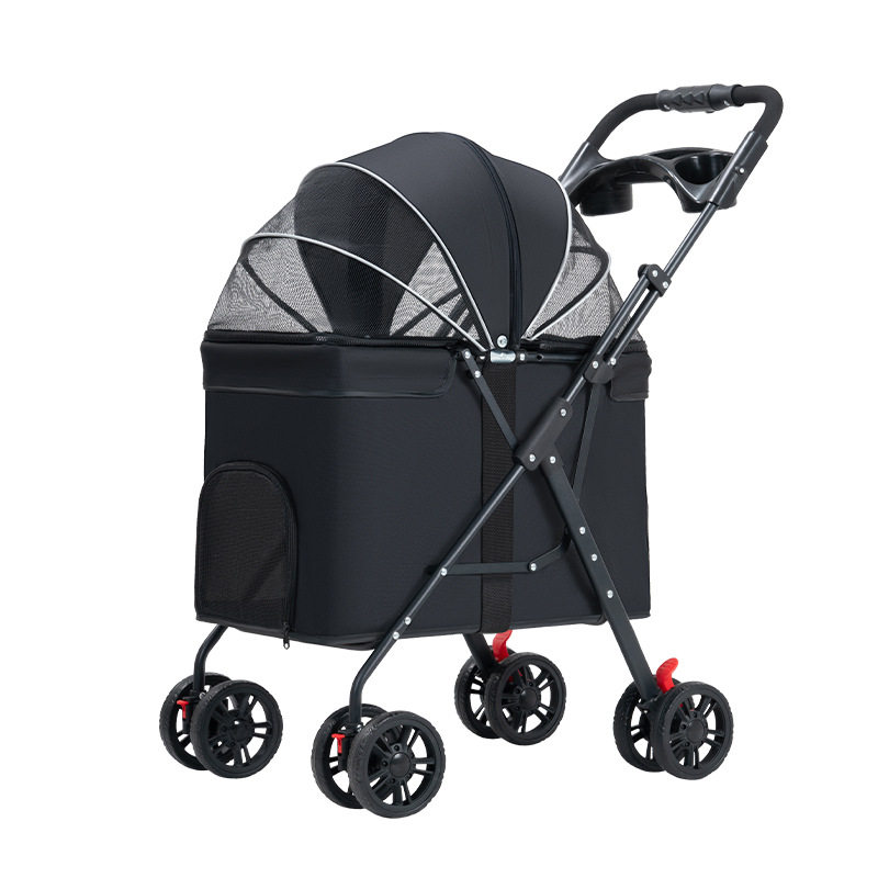 中大型犬宠物推车狗狗手推车泰迪猫咪外出小型宠物车轻便款可折叠 - 图3