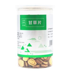 京皖 甘草片200g罐装 补脾益气 清热解毒 祛痰止咳 用于脾胃虚弱