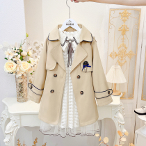 Girls wind clothes autumn clothing 2023 new CUHK Scout mid-Autumn Inn Wind blouses little girls jacket