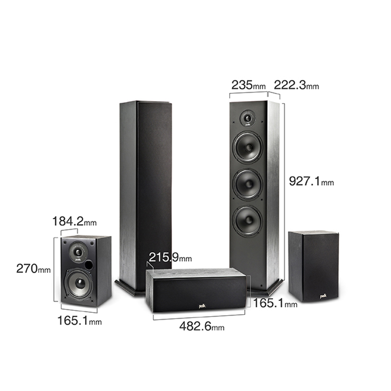 Polkaudio/普乐之声T50+X250功放5.1家庭影院落地环绕音箱套装 - 图2