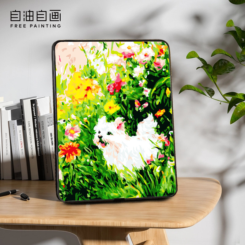 自油自画 数字油画diy填色手绘手工填充玄关卧室油彩画桌面摆台画,淘宝优惠券,粉丝福利购,淘宝优惠卷