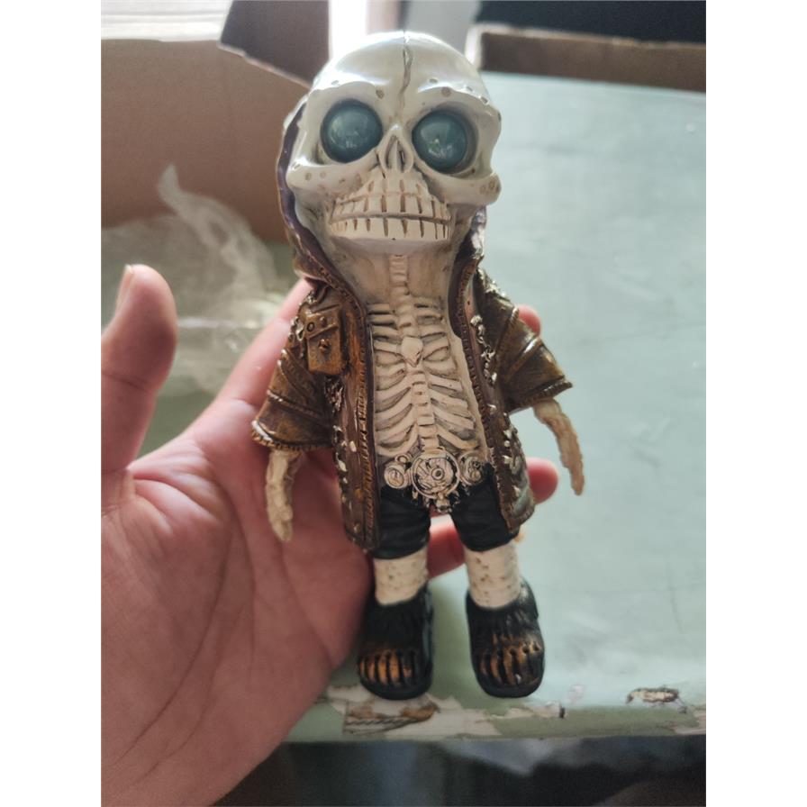 跨境万圣节骷髅人偶摆件卫衣潮流街头骷髅设计家居庭院摆件创意 - 图1