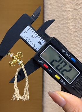 纯铜镶钻金刚杵侧挂套装配件手工DIY文玩包挂项链吊坠创意配饰