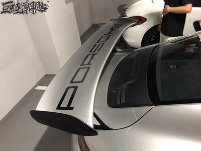 保时捷911 718  GT2 GT3RS GT4PORSCHE 改装英文拉花尾翼车贴 - 图1