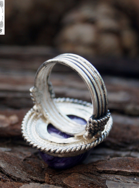 苗乡风足银宝石定做戒托