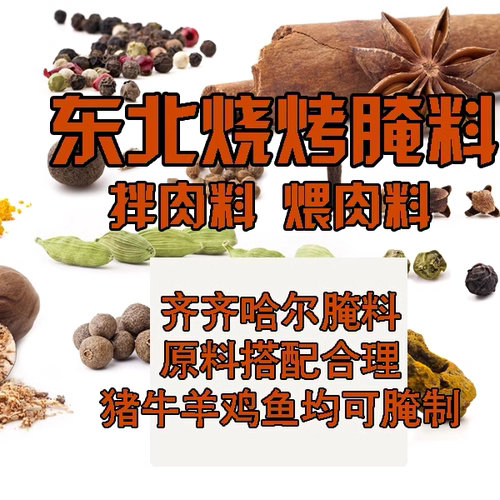 烧烤腌肉料煨肉料东北拌肉料齐齐哈尔烤肉牛羊猪鱼鸡肉大油边调味 - 图1