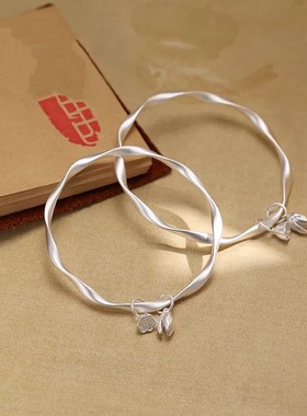 S999足银手镯子女莫比乌斯环小众轻奢手环手链送闺蜜女友生日礼物