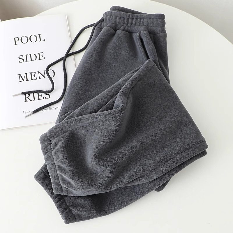 清仓捡漏外贸出口摇粒绒束口运动裤卫裤女秋冬加绒加厚休闲哈伦裤,淘宝优惠券,粉丝福利购,淘宝优惠卷