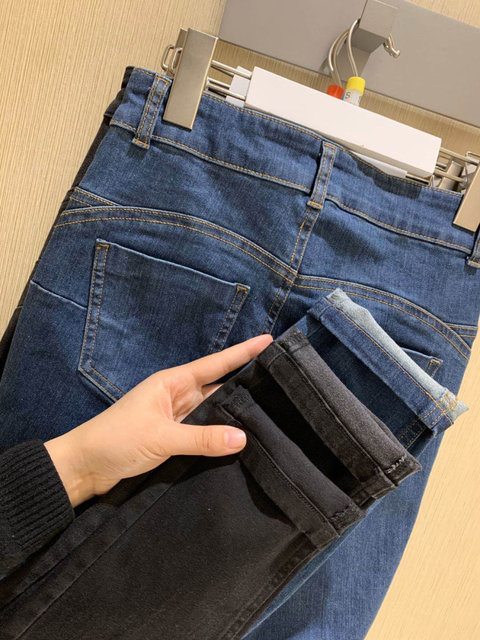 Peach hip lifts elastic belly-tight versatile jeans