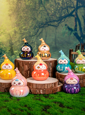 喜娃大小福禄盲盒创意可爱公仔潮玩手办桌面装饰品摆件毕业礼物