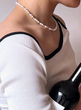 coldframe不规则淡水珍珠项链