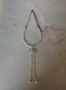 Ecclesia 天然巴洛克淡水珍珠小众原创设计师Jadie款蝴蝶结项链女