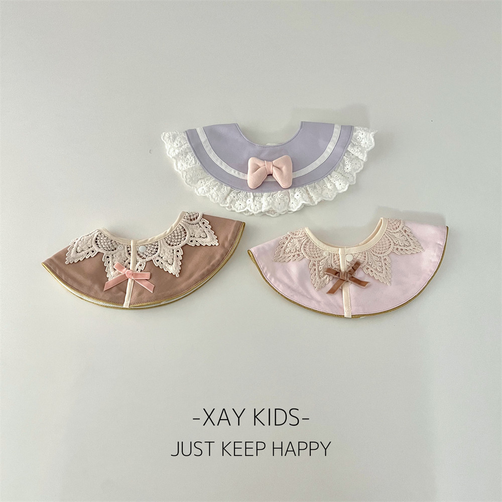 ins韩版美少女360旋转婴儿围嘴棉质宝宝蕾丝边新生口水巾防水围兜,淘宝优惠券,粉丝福利购,淘宝优惠卷