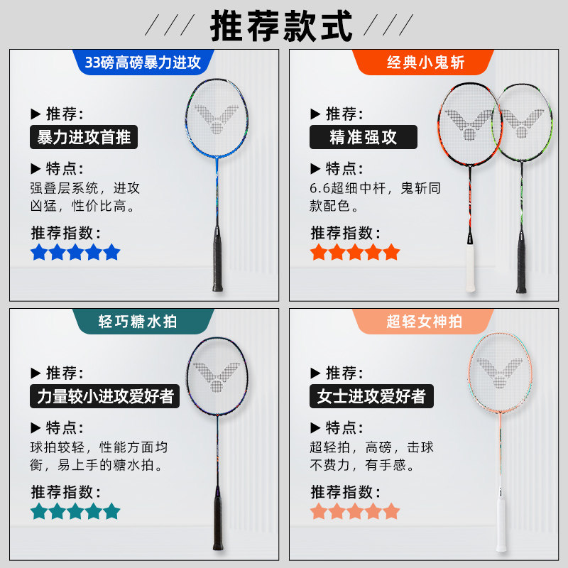 正品victor胜利羽毛球拍高磅进攻 victor点石羽毛球拍