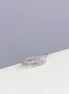 开口戒指女潮百搭个性蛇骨戒指