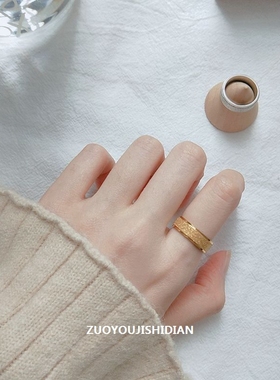小众设计时尚ins气质女钛钢戒指