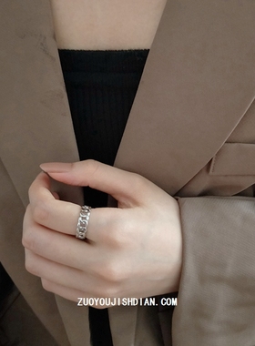 钛钢不掉色小众轻奢潮ins戒指