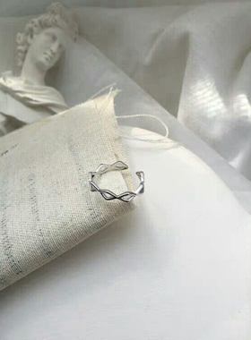 几何网状冷淡风韩版学生情侣戒指