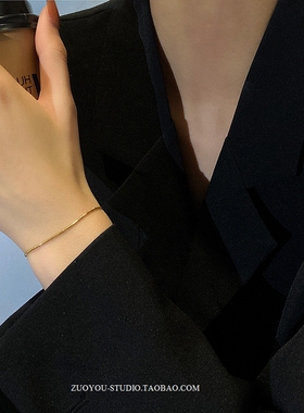 女18K金手链小众轻奢高级感