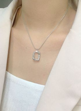 韩版ins镂空不规则圈圈气质项链