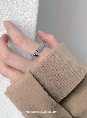 INS网红简约时尚百搭冷淡风戒指