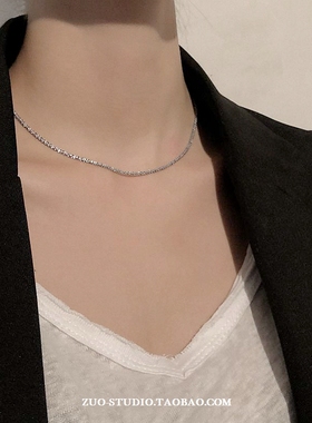 女满天星波光粼粼项链细素链