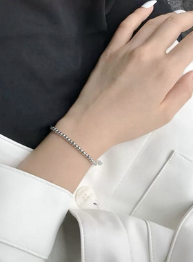 ins冷淡风复古圆珠色女百搭手链