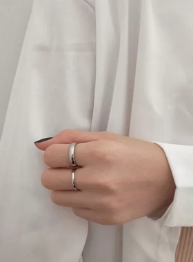 男女戒指钛钢不掉色简约百搭素圈