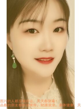 正品保真纯银绿玉水滴耳坠
