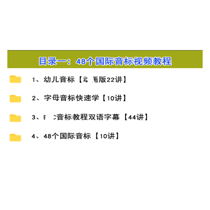 48个英语国际音标课件PPT 视频教程发音教学课程教案练习题电子版