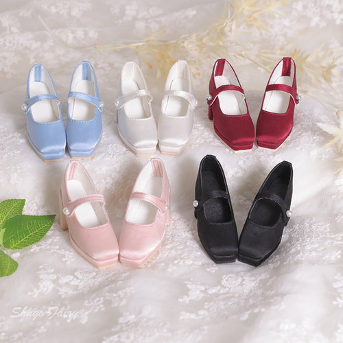 正版原创三分bjd娃鞋SD16SDGR女高跟脚sd玩偶优雅经典纯色高跟鞋 - 图0