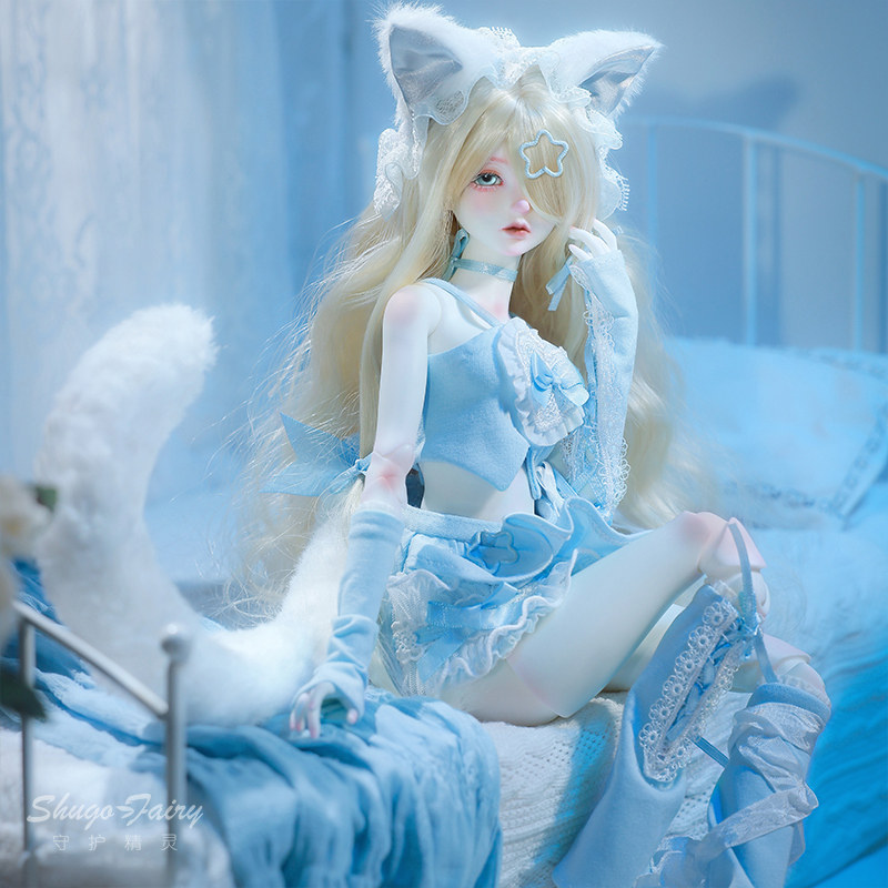 ShugaFairy正版4分BJD玩偶泠泠猫 SD球形关节娃娃Y2K猫耳头饰潮玩,淘宝优惠券,粉丝福利购,淘宝优惠卷