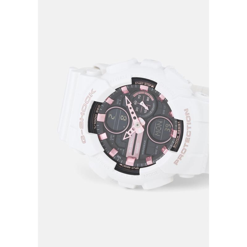 G-SHOCK女士石英计时表白盘防滑塑料表带ATM防水 - 图0