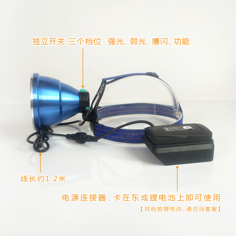 DIY头灯适用于东成款锂电池头戴式应急灯聚光远射灯USB黄光灯USB - 图1