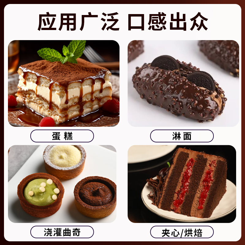 西树可可纯脂风味巧克力币1kg纽扣型代可可脂黑巧克力烘焙西点 - 图2