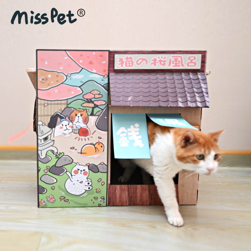 ZOO│MISSPET 章鱼烧猫房子猫抓板猫窝磨爪保护家具猫玩具自嗨 - 图0