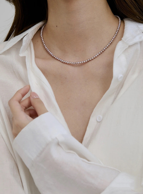 紫色小米珠锁骨链紫气东来仙女链极光送女友送闺蜜九紫离火