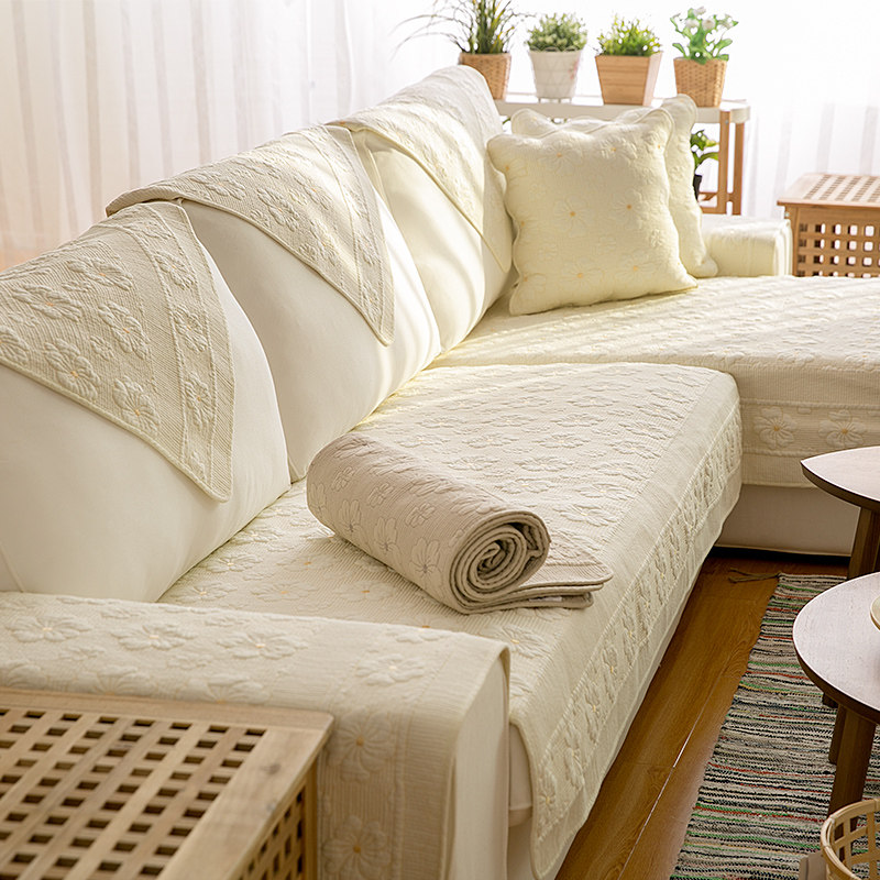 全棉刺绣沙发垫布艺简约现代防滑盖布万能全包套巾罩四季通用坐垫,淘宝优惠券,粉丝福利购,淘宝优惠卷