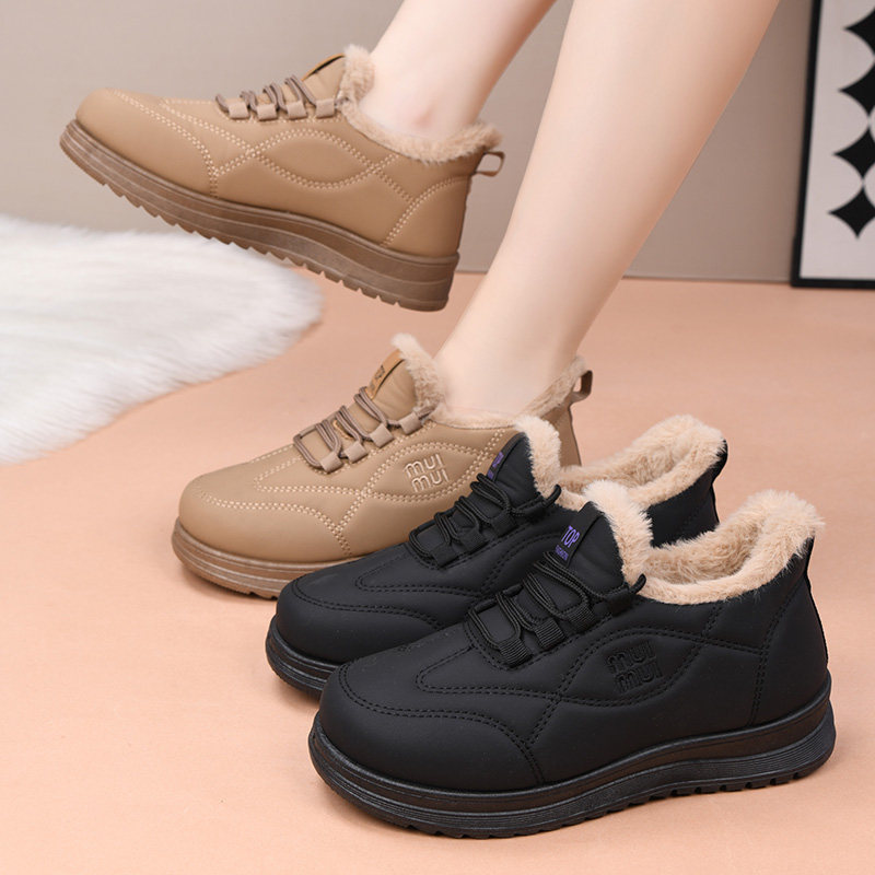 老北京棉鞋女冬季皮面加绒保暖妈妈棉靴加厚防滑软底女士休闲短靴,淘宝优惠券,粉丝福利购,淘宝优惠卷