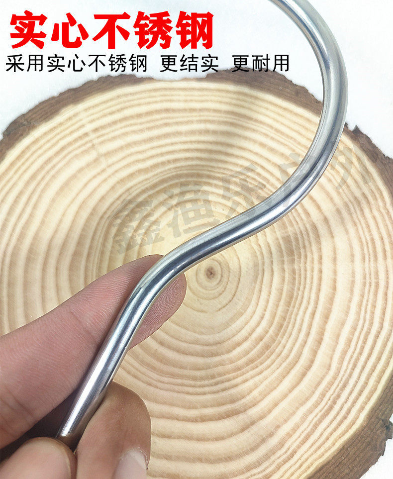 不锈钢搭钩起笼钩挑线钩三齿草耙钩槐花钩子衣叉封蓬钩通用M8螺纹,淘宝优惠券,粉丝福利购,淘宝优惠卷