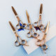 Dancing professional hairdressing scissors, tooth scissors, flat scissors, comprehensive structure, cutting, measuring scissors, hairdressing scissors, rose gold scissors